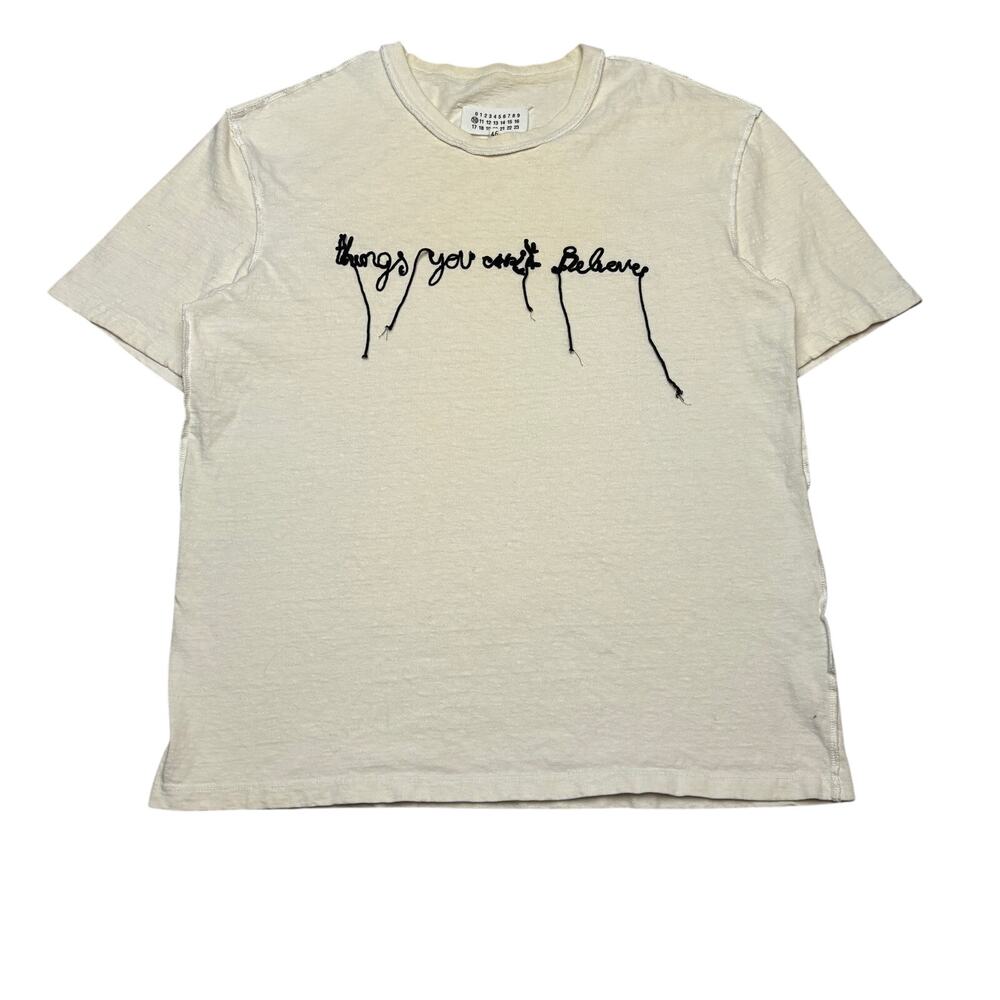 Maison Margiela SS18 10 Things You Can't Believe Embroidered Tee Men's 46